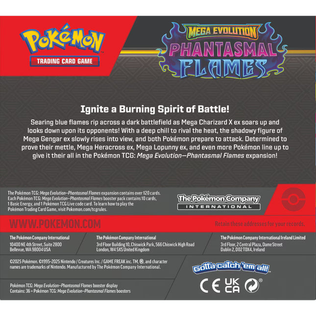 Pokemon |  Mega Evolution | Phantasmal Flames Booster Box