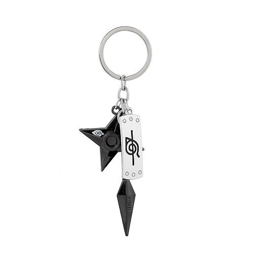 Naruto  | Kunai, Ninja Star & Slashed Headband | Keyring