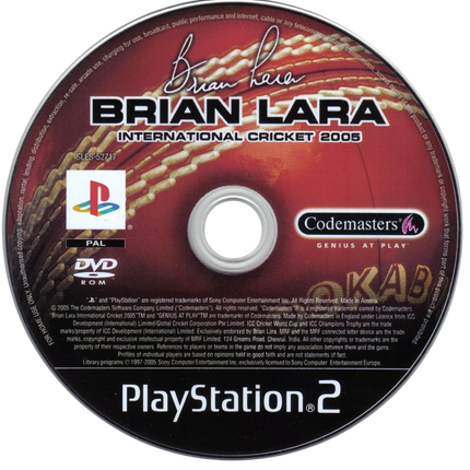 Brian Lara International Cricket 2005 (Disc Only) | PS2