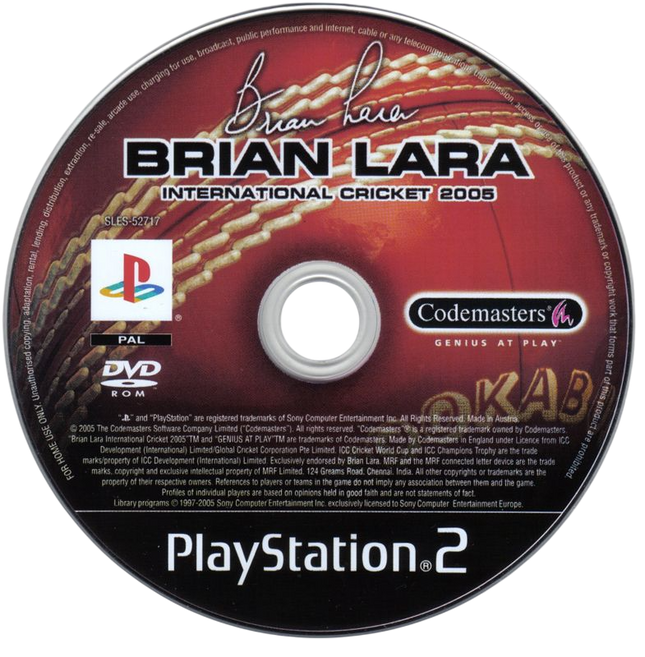 Brian Lara International Cricket 2005 (Disc Only) | PS2