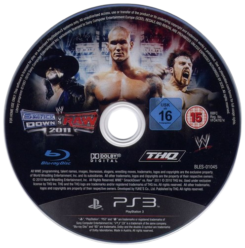 WWE Smackdown vs. Raw 2011 (Disc Only) | PS3