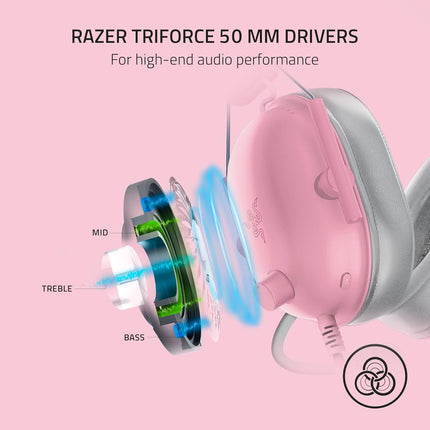 Razer BlackShark V2 X Gaming Headset | Quartz