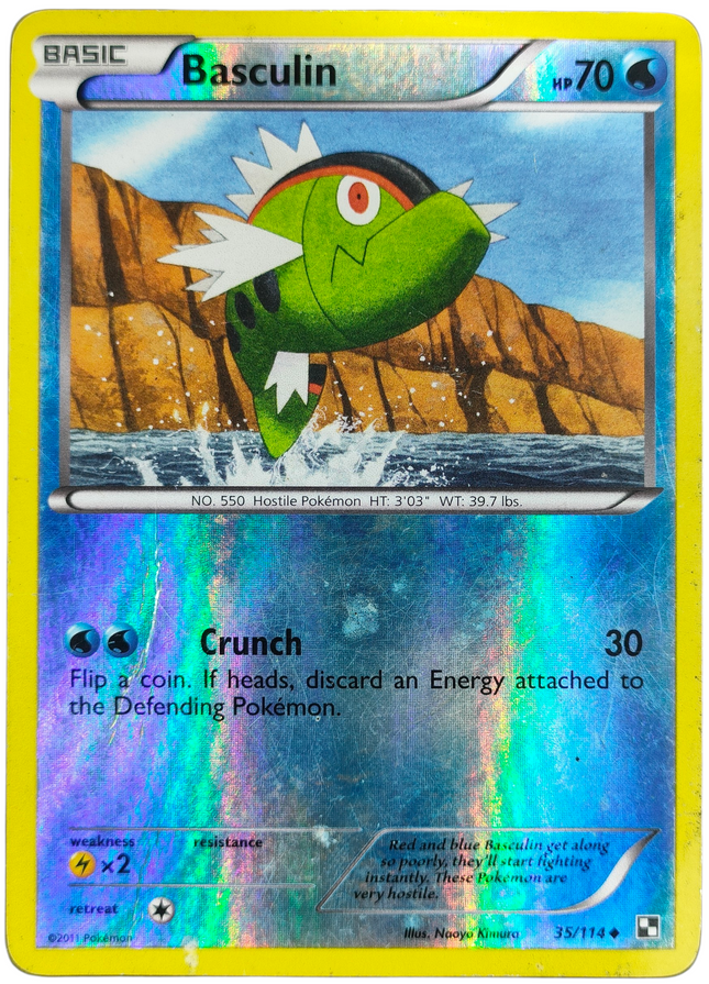 Pokemon | Black & White | Black and White | Basculin (Reverse Holo) - 35/114