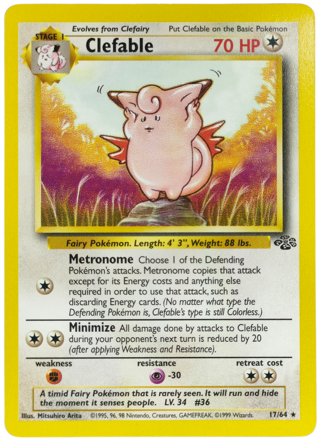 Pokemon | Original Series | Jungle | Clefable - 17/64