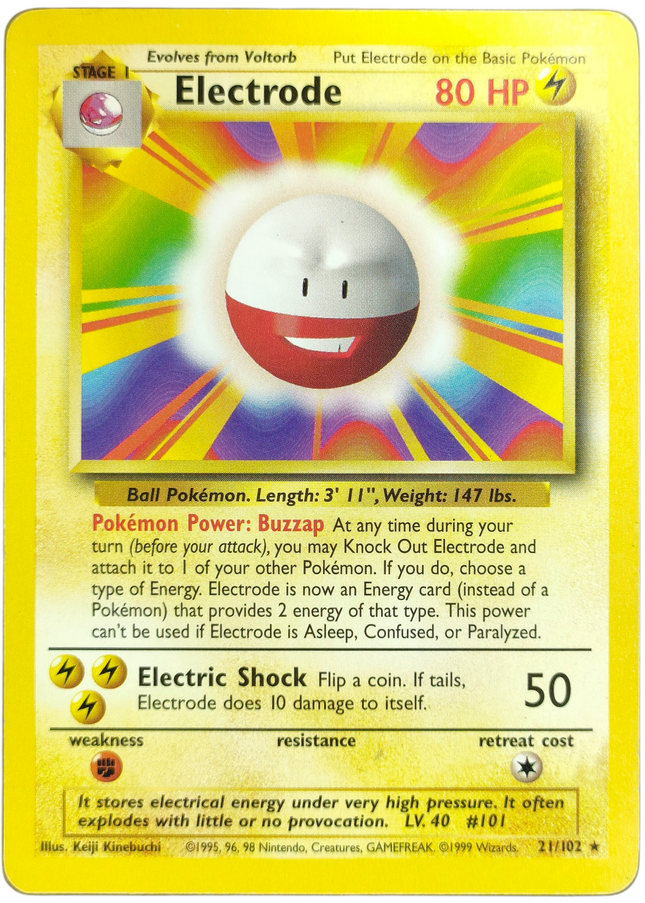 Pokemon | Original Series | Base Set | Electrode - 21/102