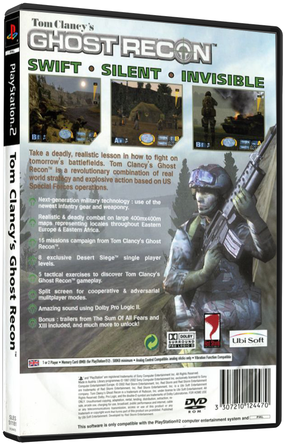 Tom Clancy's Ghost Recon (Printed Cover) | PS2