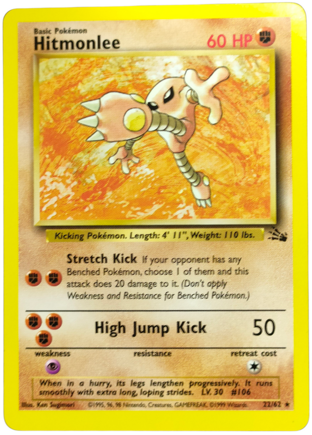 Pokemon | Original Series | Fossil | Hitmonlee - 22/62