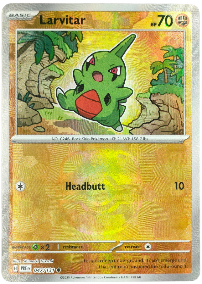 Pokemon | Scarlet & Violet | Prismatic Evolutions | Larvitar (Master Ball Pattern) - 47/131