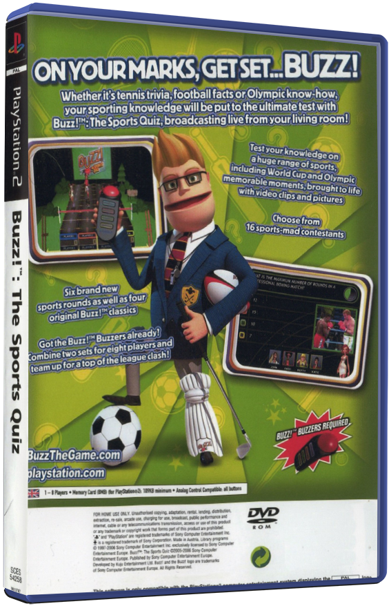 Buzz! The Sports Quiz (Printed Cover) | PS2