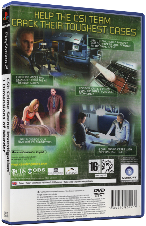CSI: Crime Scene Investigation – 3 Dimensions of Murder | PS2