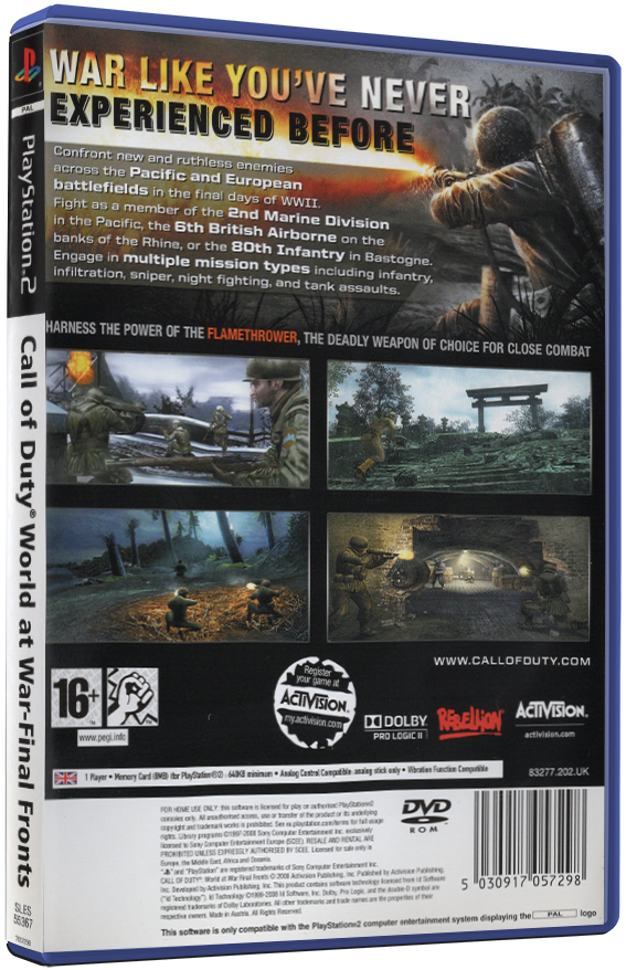 Call of Duty: World at War – Final Fronts | PS2