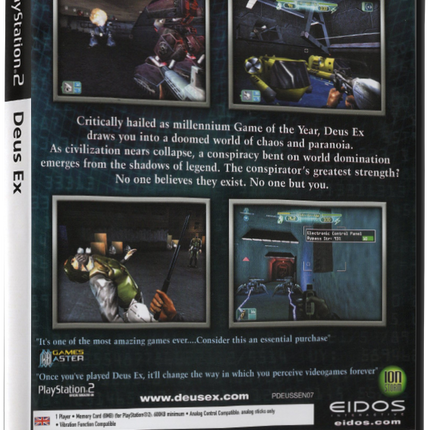 Deus Ex (Printed Cover) | PS2