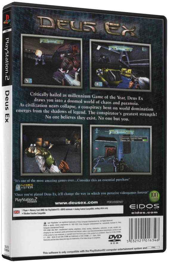 Deus Ex (Printed Cover) | PS2