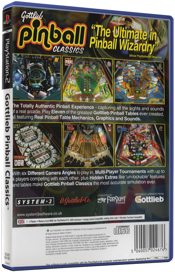Gottlieb Pinball Classics (Printed Cover) | PS2