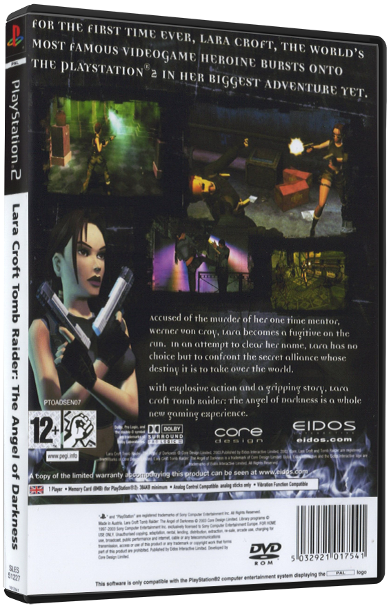 Lara Croft: Tomb Raider – The Angel of Darkness (Printed Cover) | PS2