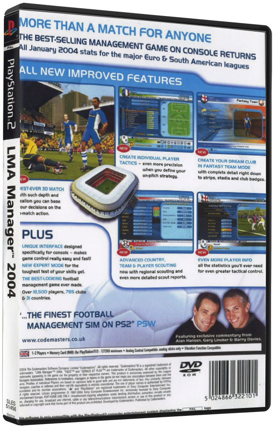 LMA Manager 2004 (Printed Cover) | PS2