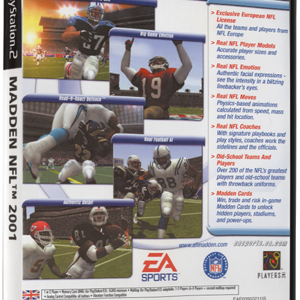 Madden NFL 2001 (Printed Cover) | PS2