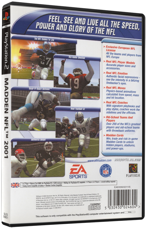 Madden NFL 2001 (Printed Cover) | PS2