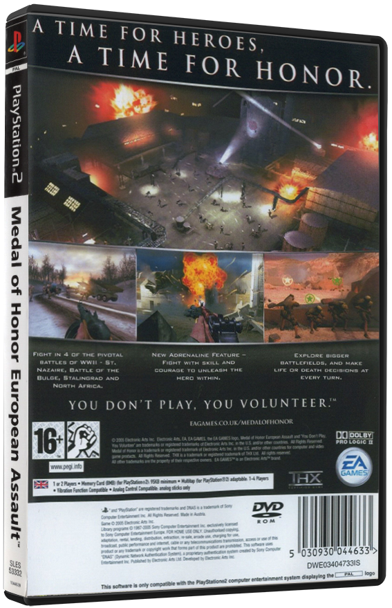 Medal Of Honor European Assault (Printed Cover) | PS2