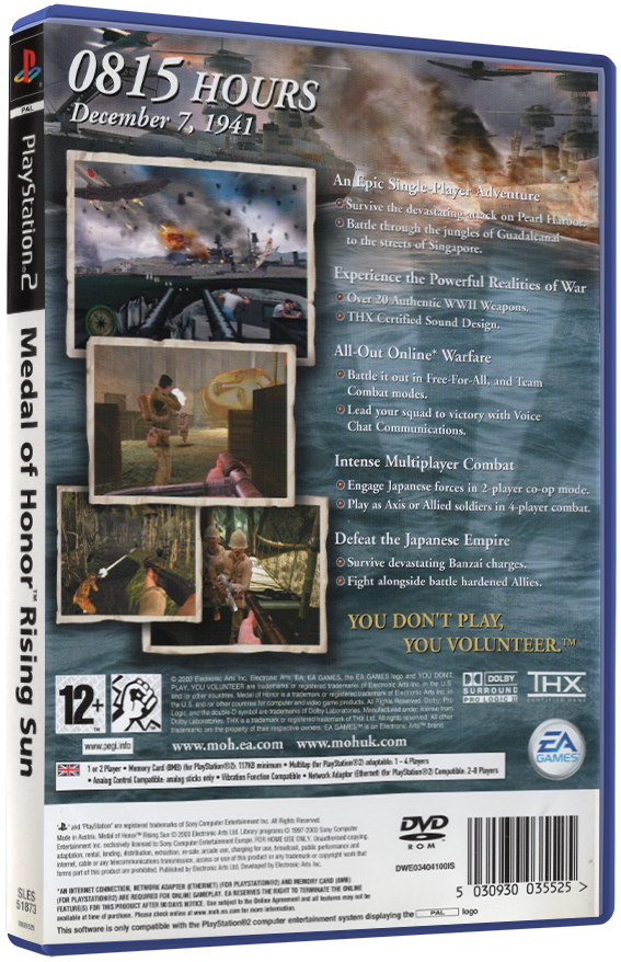 Medal Of Honor Rising Sun | PS2