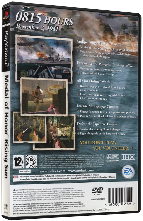 Medal Of Honor Rising Sun (Printed Cover) | PS2