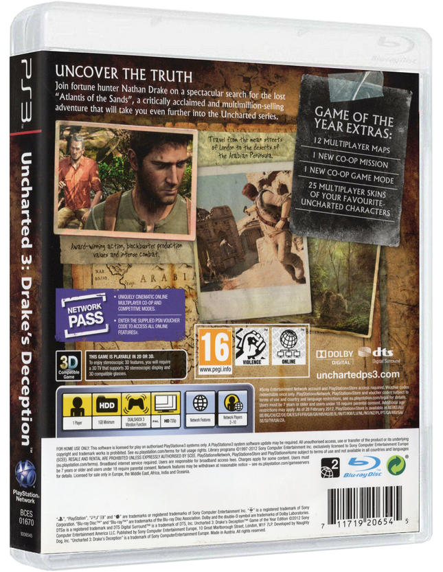 Uncharted 3: Drake's Deception (Game Of The Year Edition) | PS3