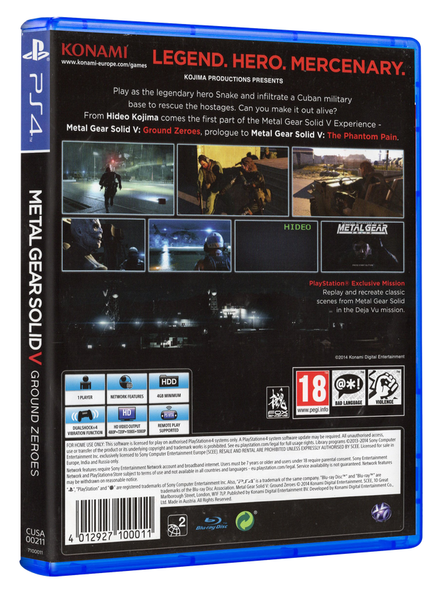Metal Gear Solid V: Ground Zeroes | PS4