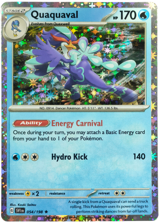 Pokemon | Scarlet & Violet | Scarlet & Violet | Quaquaval (Sparkle Holo) - 54/198