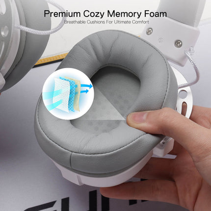 Redragon H376 AURORA 7.1 USB Gaming Headset – White