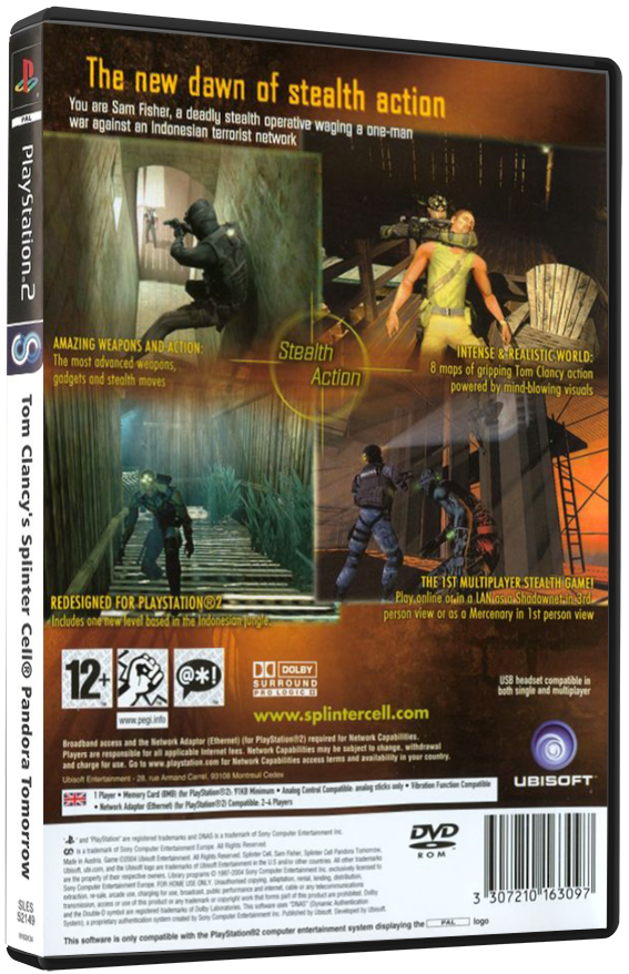 Tom Clancy's Splinter Cell: Pandora Tomorrow (Printed Cover) | PS2