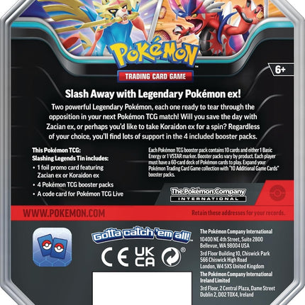 Pokemon | Scarlet & Violet | Slashing Legends Tin | Zacian ex