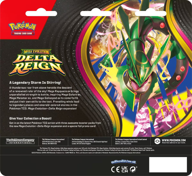 Pokemon | Mega Evolution | Delta Reign | 3 Pack Blister