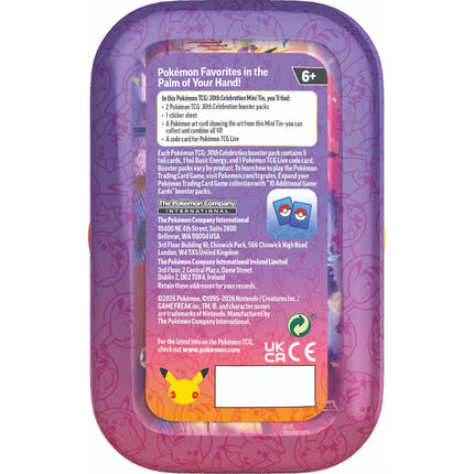 Pokemon | Mega Evolution | 30th Celebration | Box of Mini Tins (10)