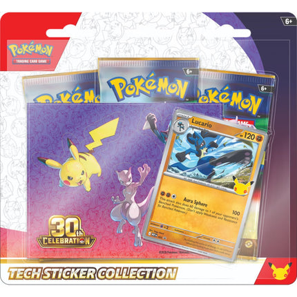 Pokemon | Mega Evolution | 30th Celebration | Tech Sticker Collection (Lucario)