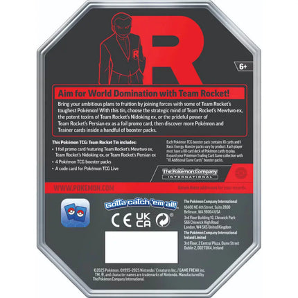 Pokemon | Scarlet & Violet | Destined Rivals | Team Rocket Tin - Persian ex